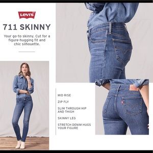Levi’s 711 Skinny Jeans DISTRESSED size 29 👌 Cond